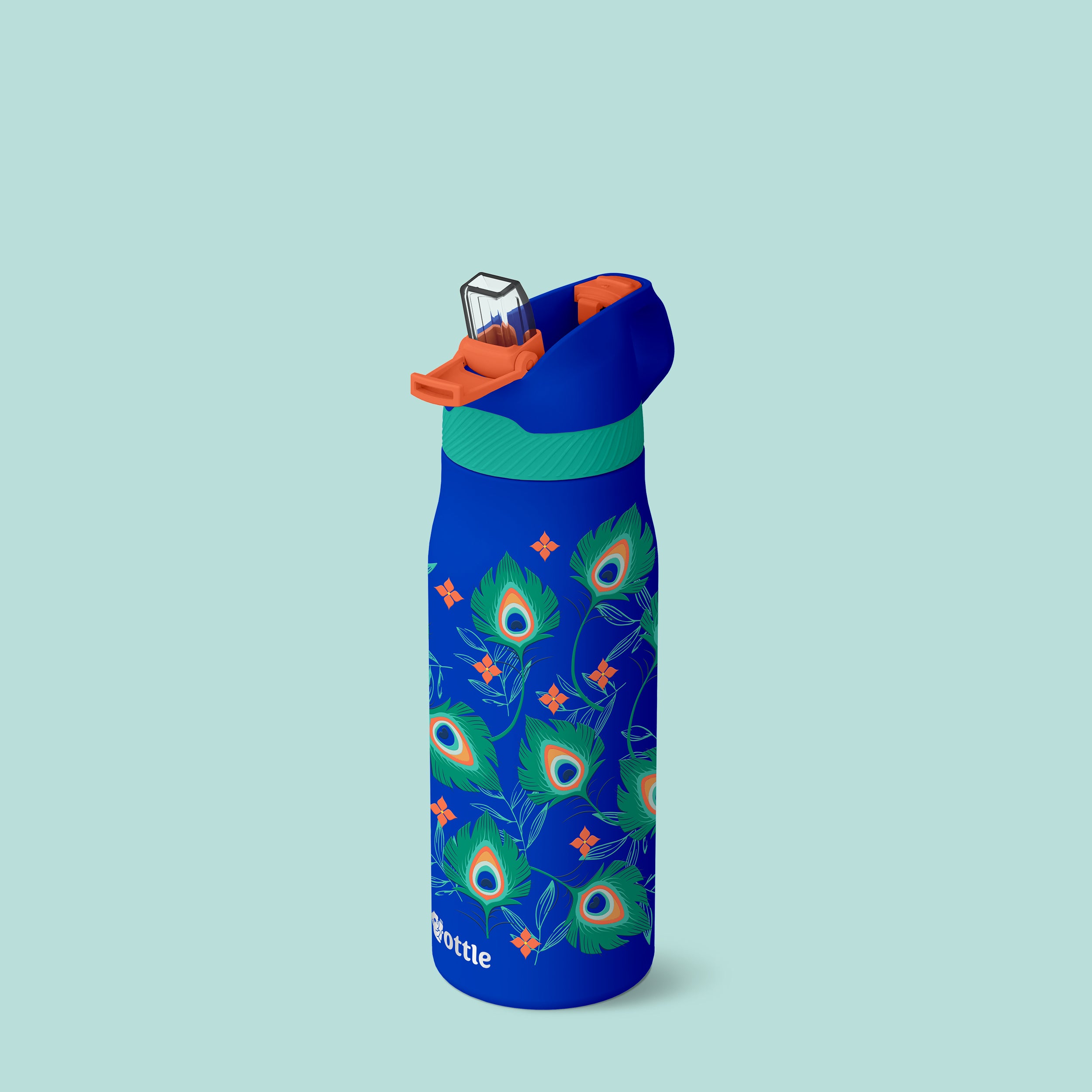 Pacific Peacock Allover 24 oz Water Bottle